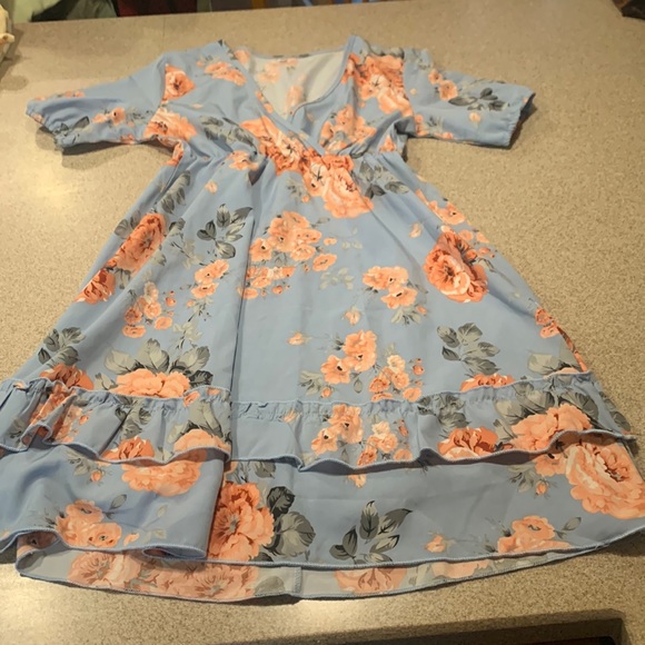 Girls summer dress floral print - Picture 1 of 1
